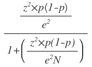 equação calculo amostral